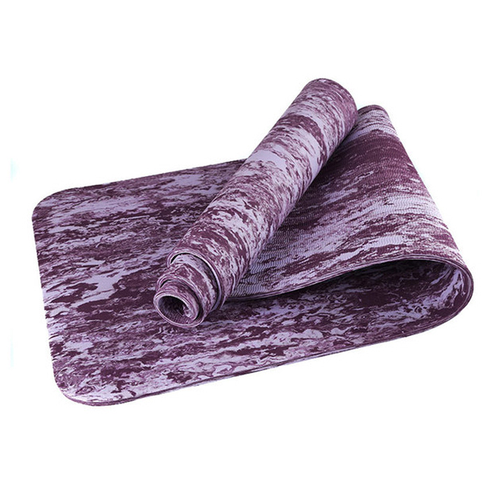 Коврик для йоги SPORTEX (ТПЕ 183х61х0,6 см) (фиолетовый)