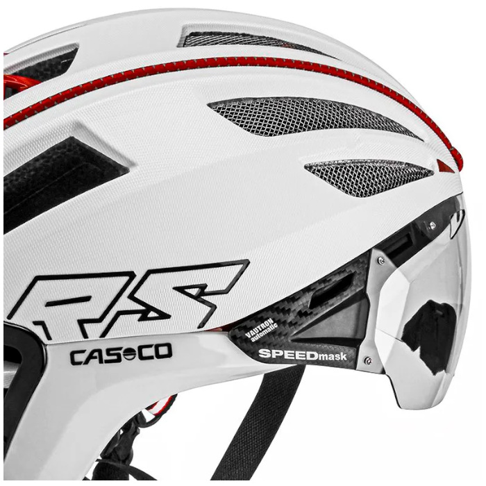 Шлем для велосипеда CASCO SPEEDairo 2 (с визором) (белый/черный)