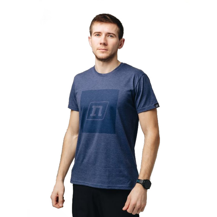 Футболка для бега NONAME Logo (синий)