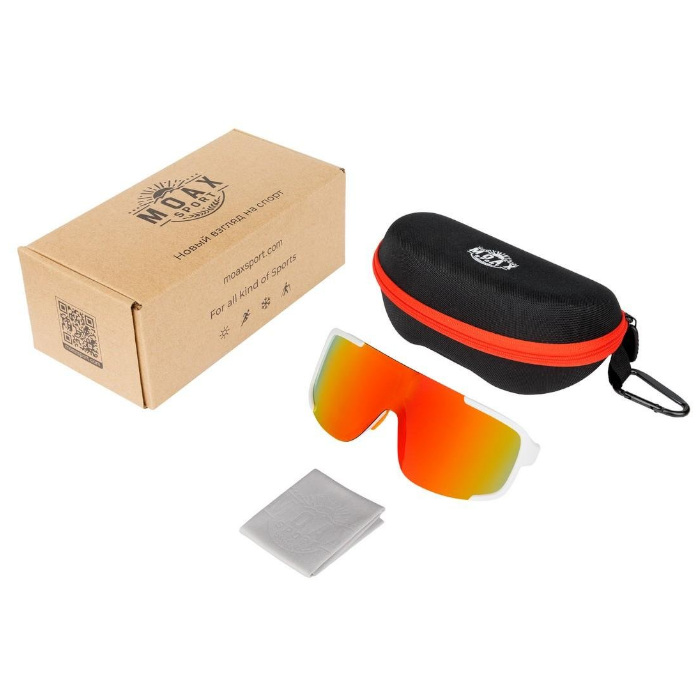 Очки спортивные MOAX Viru (белый/оранжевый)