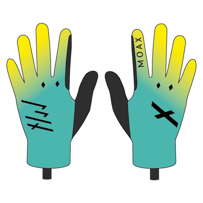 Перчатки для лыжероллеров MOAX Max Air (желтый/синий)