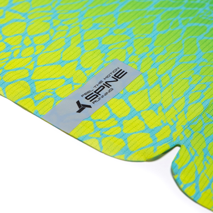 Майка для бега женская SPINE Running (зеленый/голубой)