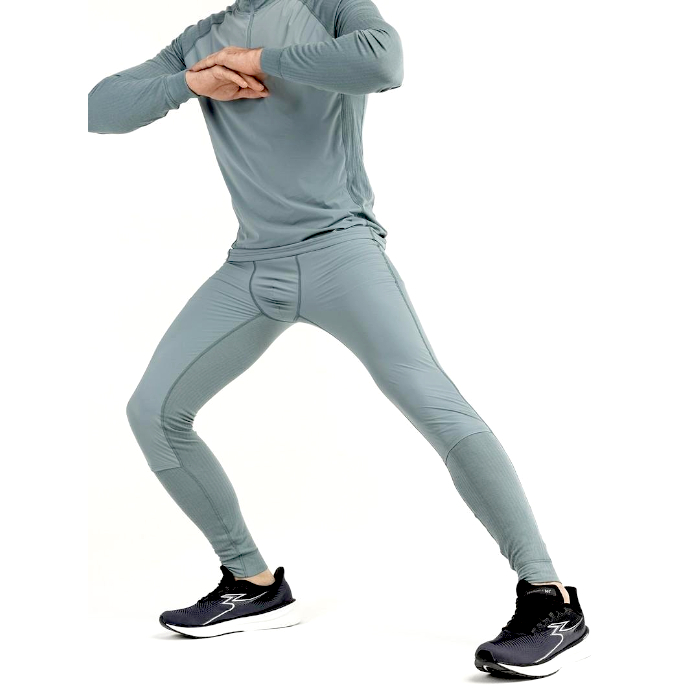 Термобелье мужское (низ) MOAX Race Wind (серый/зеленый)