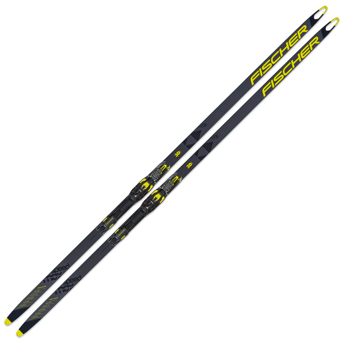 Лыжи беговые FISCHER Speedmax 3D SK Plus Stiff Hole IFP (черный/желтый)