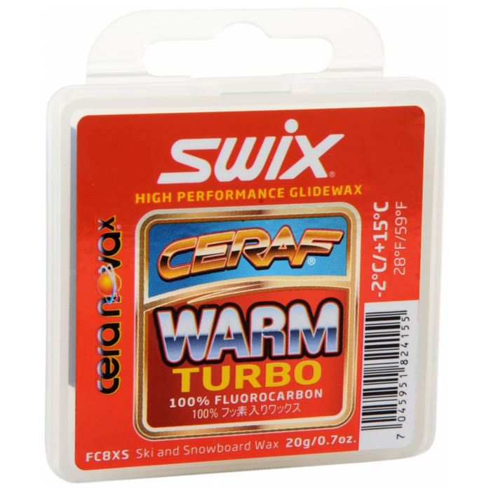 Ускоритель SWIX Cera F Warm Turbo FC8XS (таблетка, 100% фторуглерод) (+15°С -2°С) 20 г.