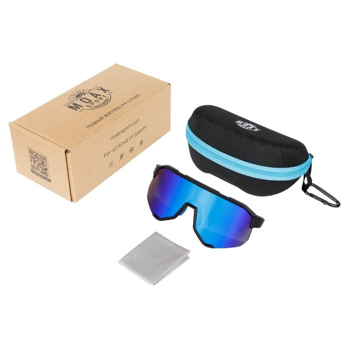 Очки спортивные MOAX Taper (черный/синий)