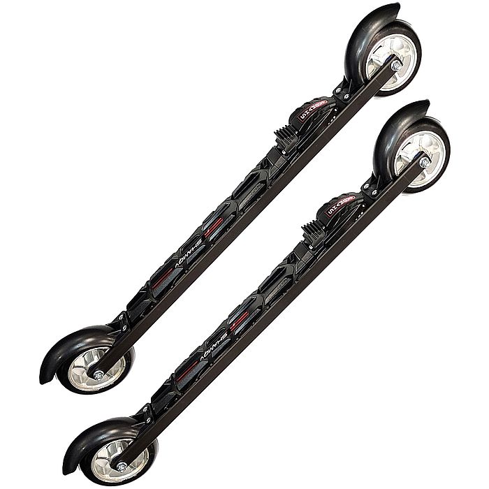 Лыжероллеры с креплениями SHAMOV Коньковые ((715/76-80/100х24) + NNN 10) (черный)