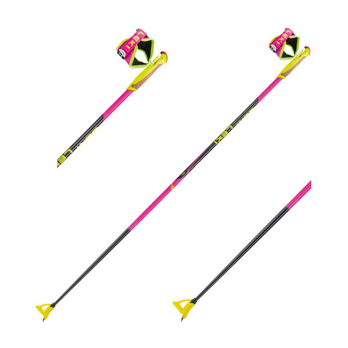Лыжные палки LEKI HRC Jr (Алюминий) (черный/розовый)