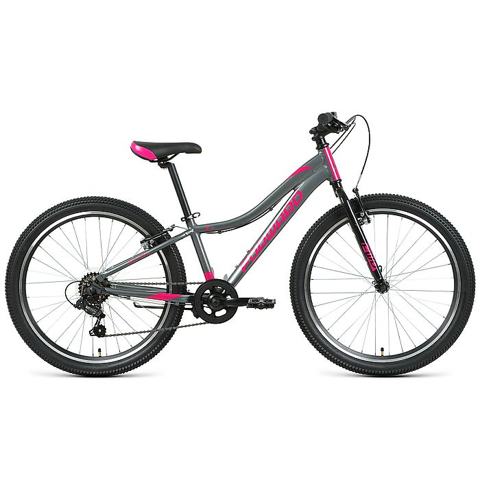 Велосипед FORWARD Jade 24 1.0 (серый/розовый) (2022)