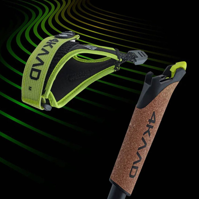 Ручки 4KAAD для лыжных палок, пробковые CLICK_IT (черный/желтый)