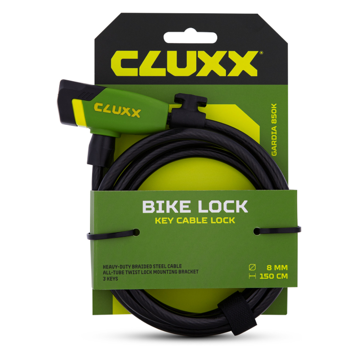 Велозамок CLUXX Gardia 850K (зеленый/черный)