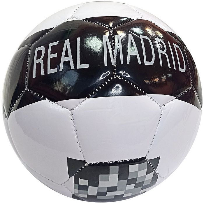 Мяч футбольный MEIK Real Madrid (PVC 1,6 мм, 315 гр.,маш. сш.) (черный/белый)