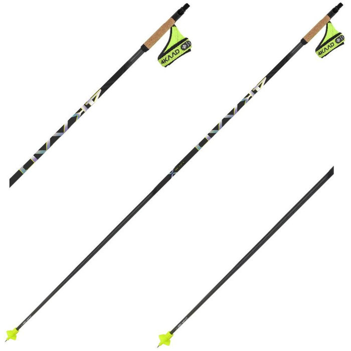 Лыжные палки 4KAADBlackcode X Hologram Ultimate 2 (Карбон 100%) (черный)