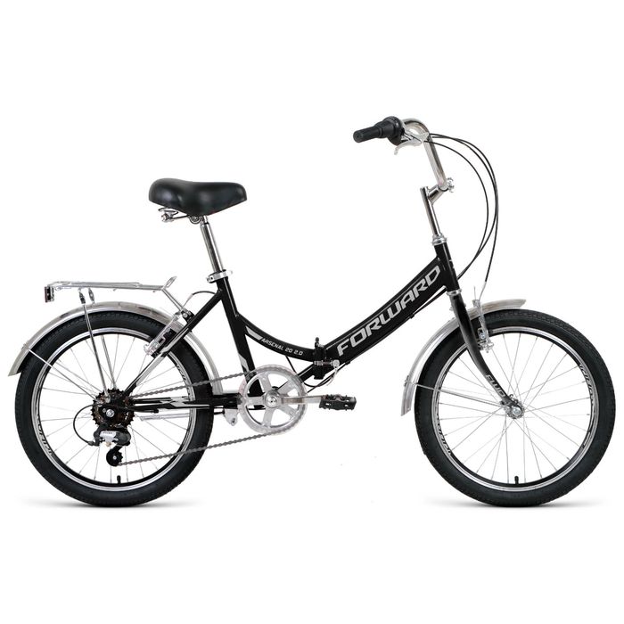 Велосипед FORWARD Arsenal 20 2.0 (черный/серый) (2020)