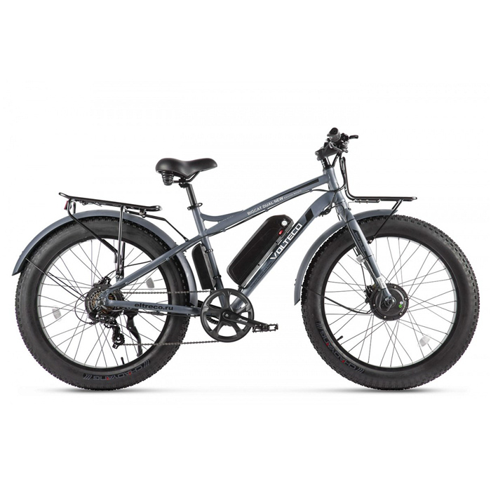 Электровелосипед VOLTECO BIGCAT DUAL NEW 2x500 Wh (серый) (2021)
