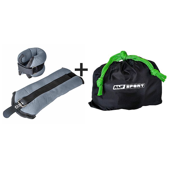 Утяжелитель SPORTEX "ALT Sport" (2х0,75 кг) (нейлон, в сумке), наполн. - металлич. стружка  (серый)