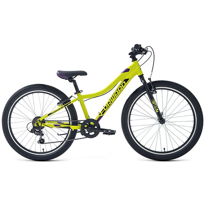 Велосипед FORWARD Twister 24 1.0 (зеленый/фиолетовый) (2022)