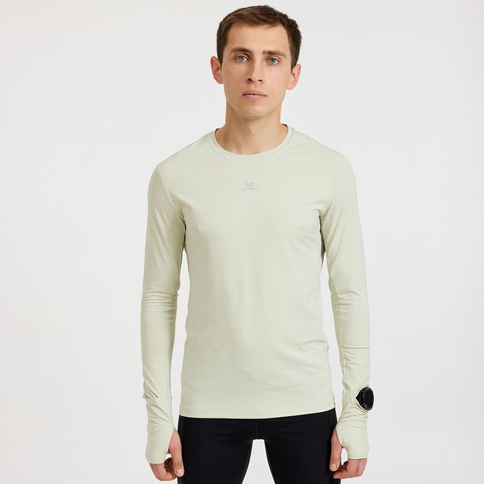 Лонгслив для бега NORDSKI RunTech (салатовый)
