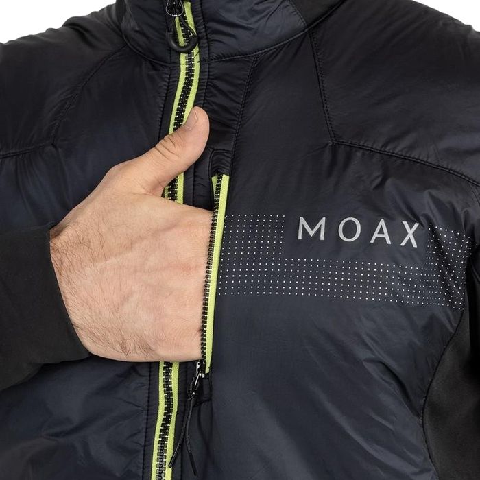 Куртка разминочная MOAX Tauri PRO Hybrid (черный/зеленый)