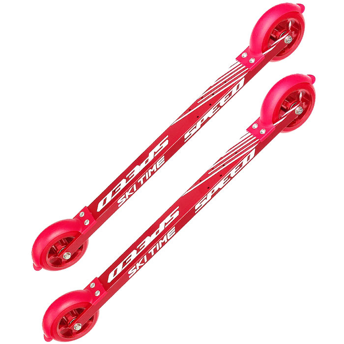 Лыжероллеры SKI TIME Коньковые (550/100х24PU/82A) (белый/красный)