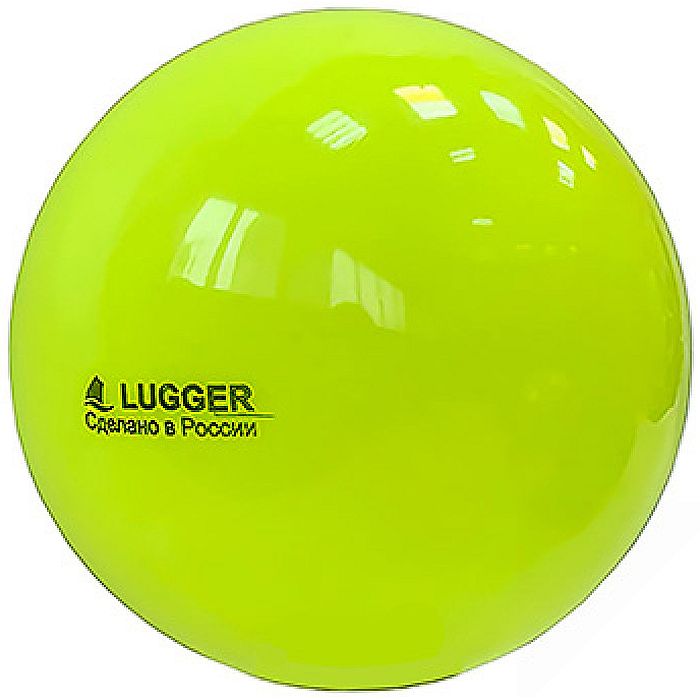 Мяч для художественной гимнастики LUGGER d=19 см, однотонный (желтый)