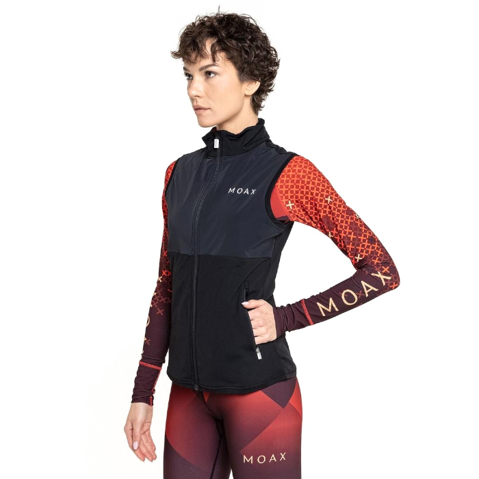 Жилет разминочный женский MOAX Force Wind (черный)
