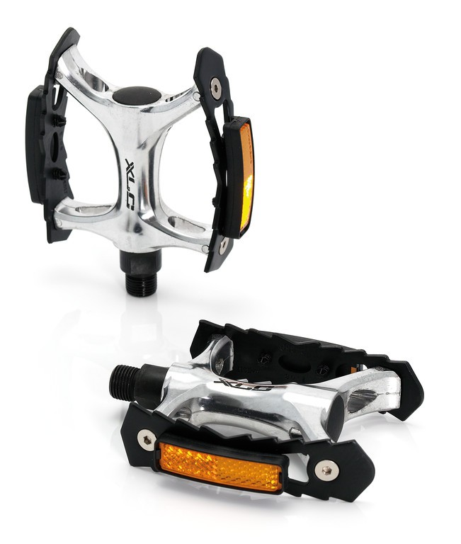 Педали XLC MTB-Pedal PD-M05 Alu silver, blacker AluCage SB-Plus 