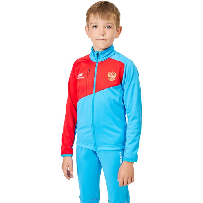 Куртка разминочная Jr. NORDSKI Premium (белый/синий/красный)