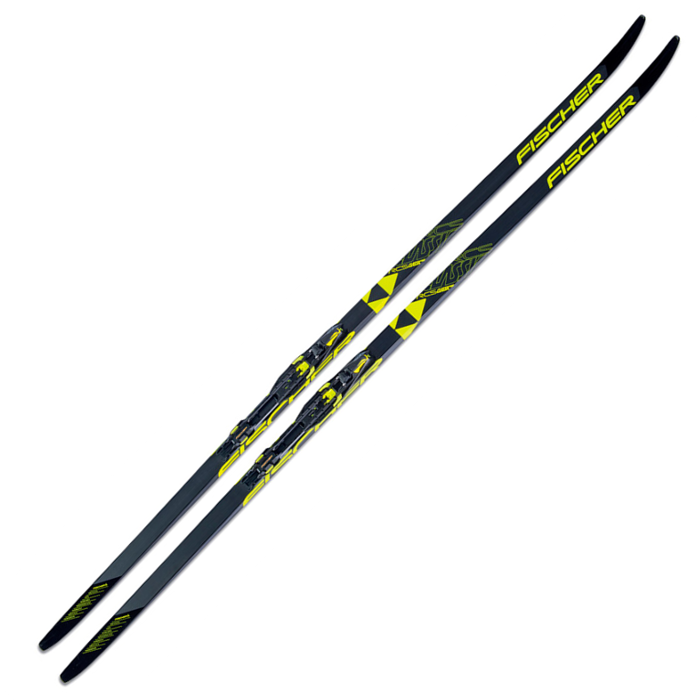 Лыжи беговые FISCHER RCS CL Plus Soft IFP (черный/желтый)