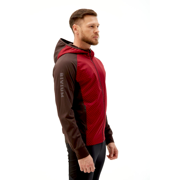 Куртка тренировочная BIVIUM СноуРан (бордовый/коричневый)