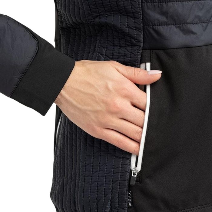 Куртка разминочная женская MOAX Tauri PRO Hybrid (черный/белый)