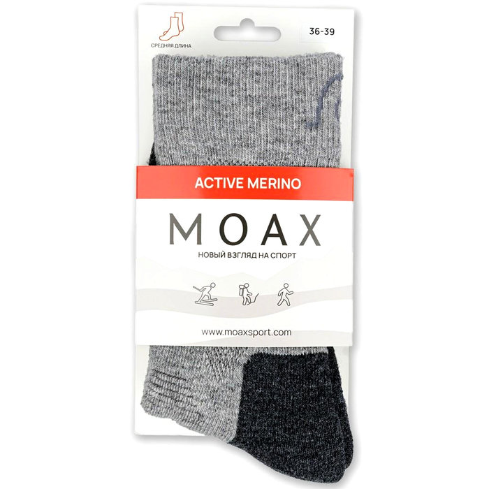 Носки лыжные MOAX Active (серый/темно-серый)