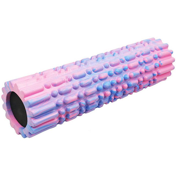 Ролик для йоги SPORTEX полнотелый 45х15см (YGR-4) (розовый/голубой)