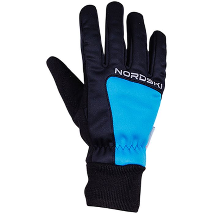 Перчатки лыжные NORDSKI Arctic Jr. (черный/голубой)