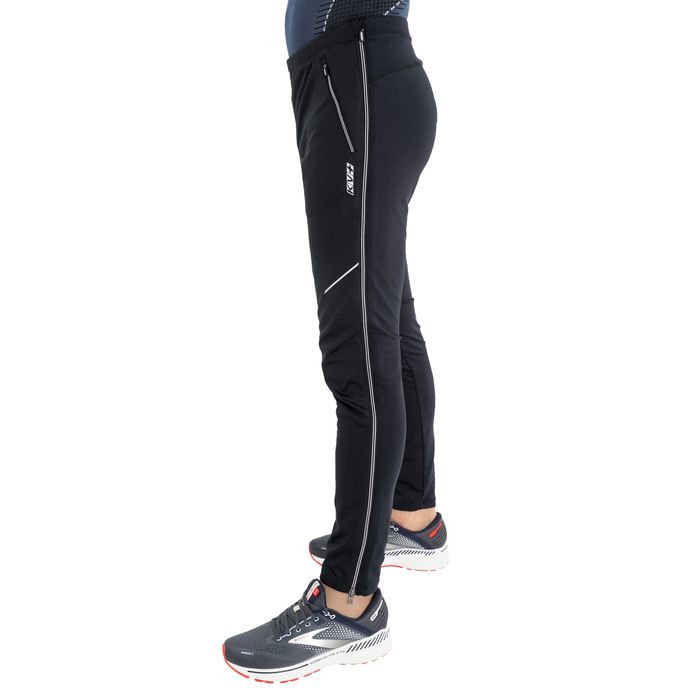 Брюки разминочные KV+ Premium pants full zip (черный/белый)