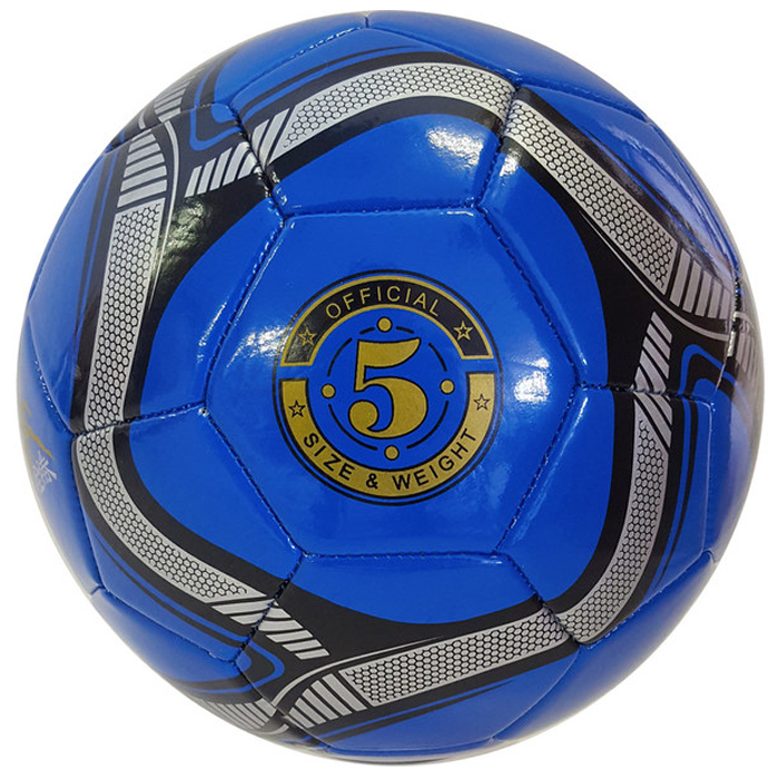 Мяч футбольный MEIK (3-слоя, PVC 2.3, 340 гр., машинная сшивка) (синий)