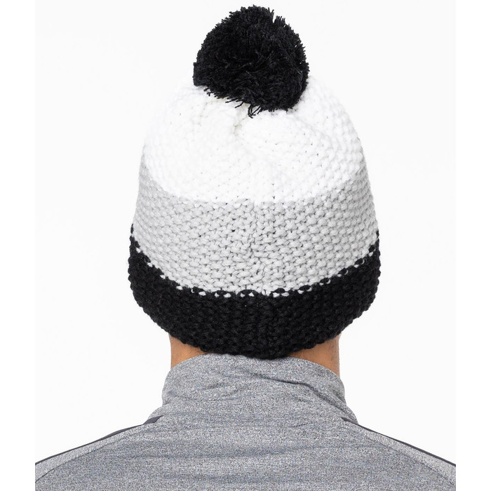 Шапка вязаная GTS Corn Knit 3 полоски (черный/серый)