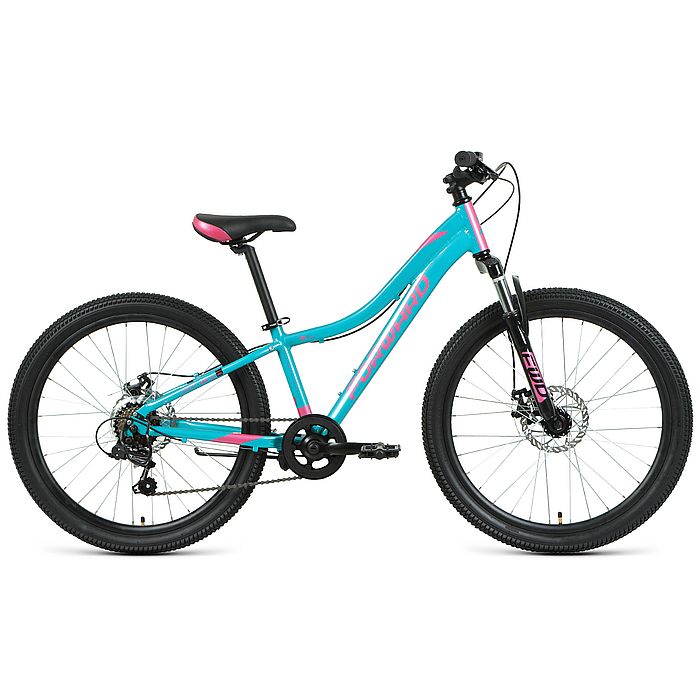 Велосипед FORWARD Jade 24 2.0 D (бирюзовый/розовый) (2022)