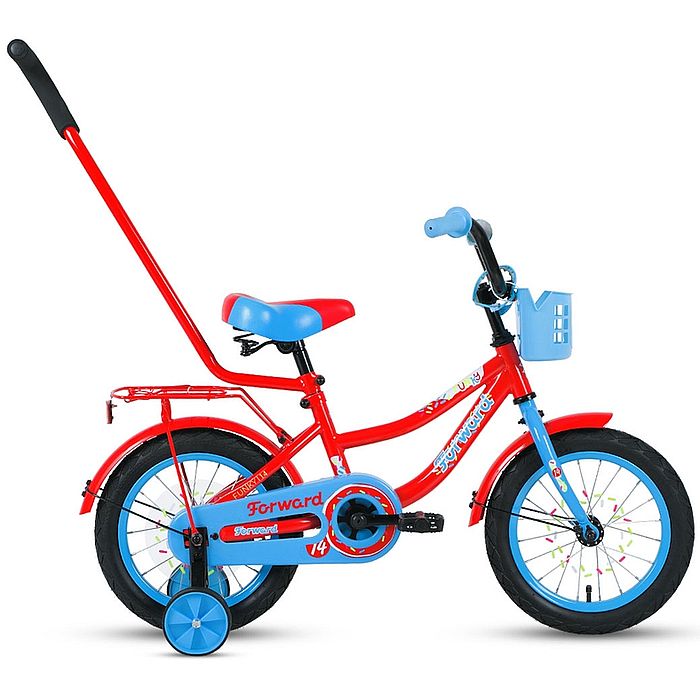 Велосипед FORWARD Funky 14 (красный/голубой) (2022)