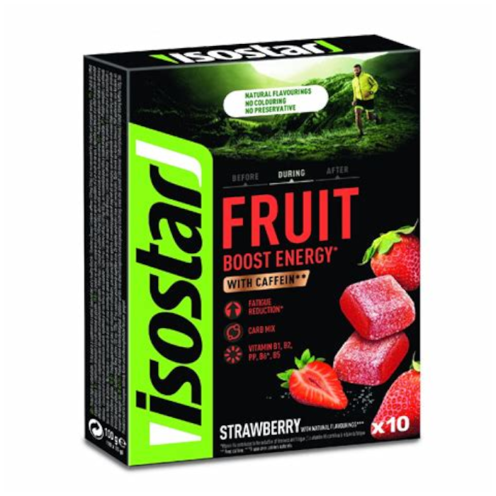 Энергетическая конфета ISOSTAR Energy Fruit Boost (Клубника) 10х10 гр.