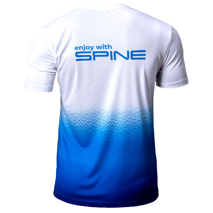 Футболка для бега SPINE Running (белый/голубой)