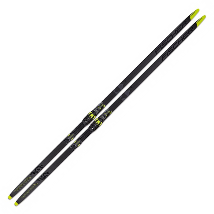 Лыжи беговые FISCHER RCS CL Plus Mеd IFP (черный/желтый)