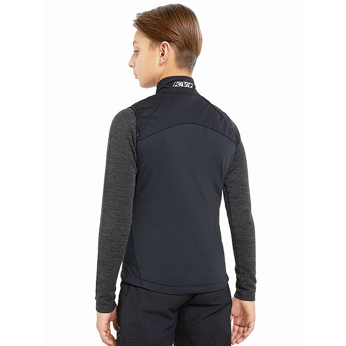 Жилет разминочный Jr. KV+ Cross Bib & Brace (pro-wind-tech fabric) (черный)