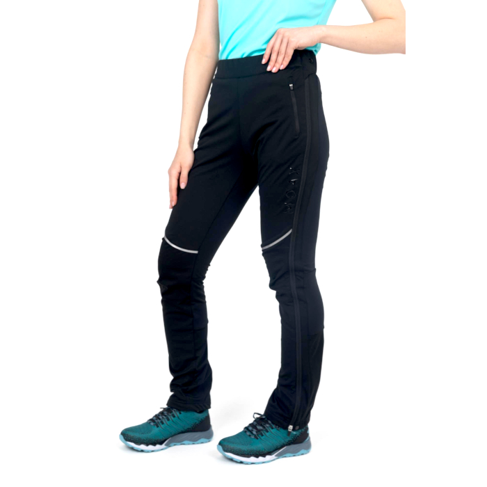 Брюки разминочные женские MOAX Solo Full zip (черный)