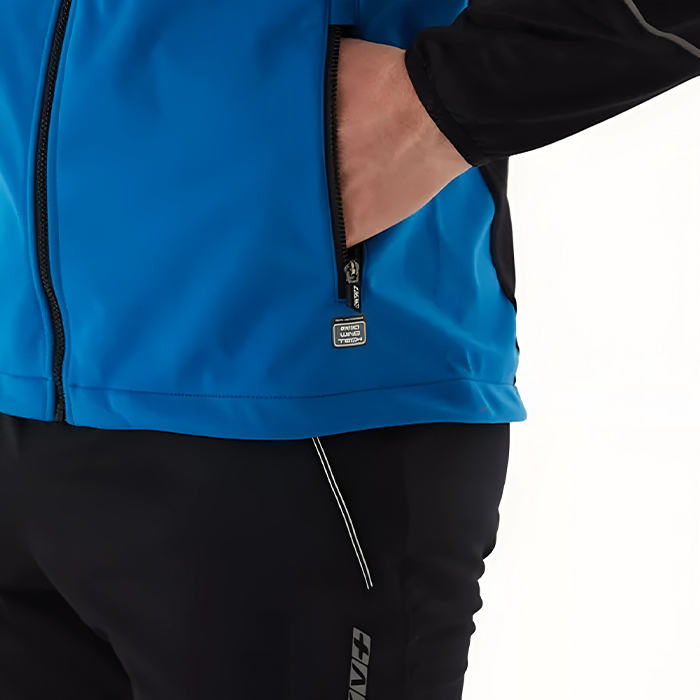 Куртка разминочная KV+ Davos (черный/синий)