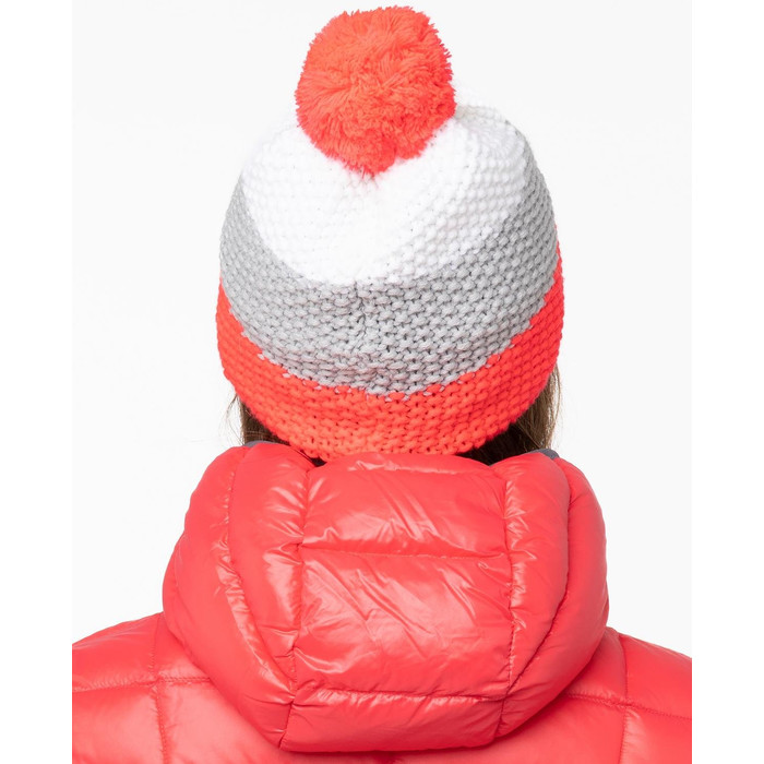 Шапка вязаная GTS Corn Knit 3 полоски (розовый/серый)