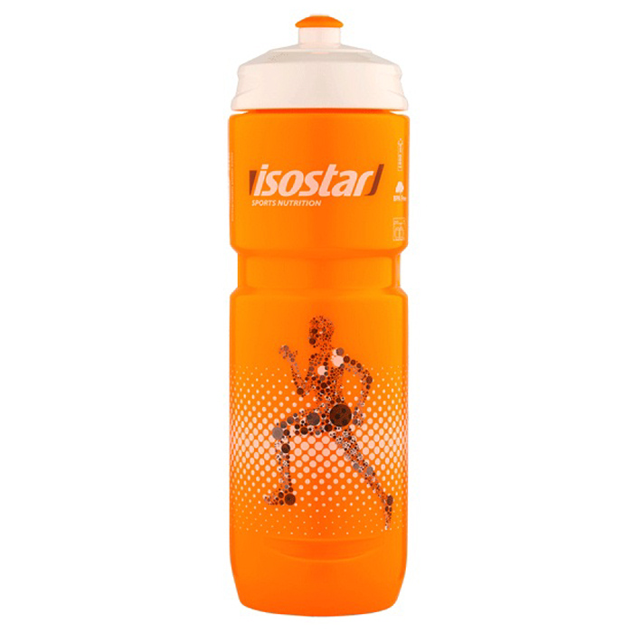 Фляга для питья ISOSTAR с клапаном 800 мл. (оранжевый/белый)