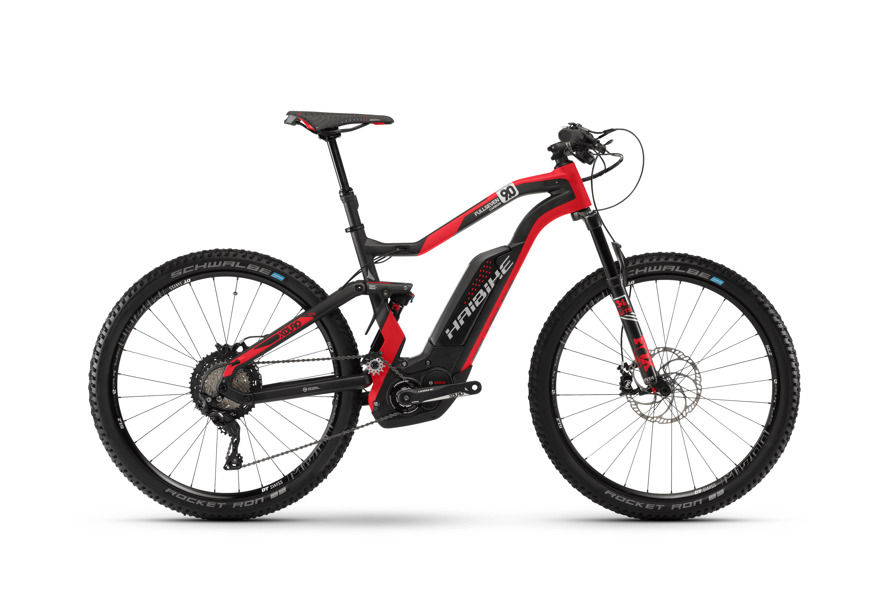 Электровелосипед HAIBIKE Xduro FullSeven Carbon 9.0 500 Wh. (черно/красный) (2018)