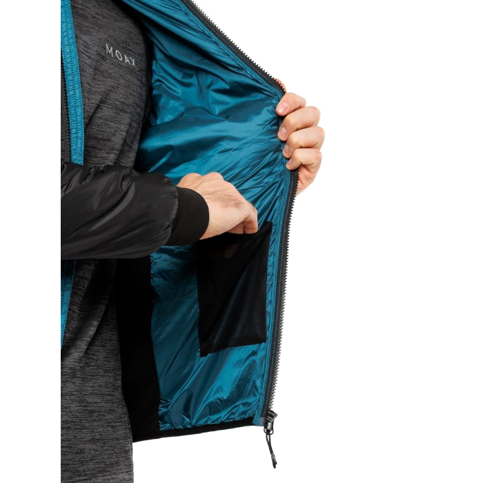 Куртка разминочная MOAX Royal (черный/бирюзовый)