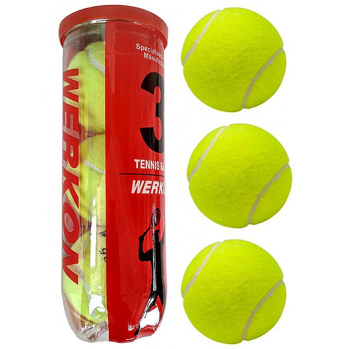 Мяч для тенниса SPORTEX 3 шт. в тубе (желтый/красный)